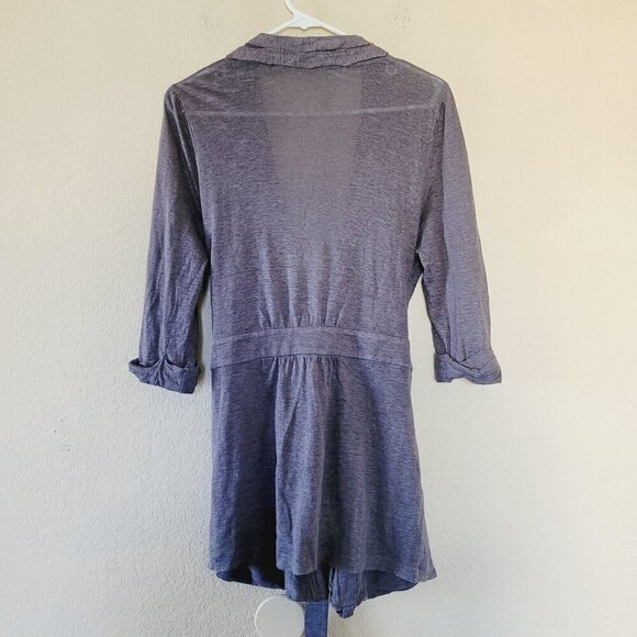 Nordstrom Classiques Entrier 100% Linen Cardigan Sweater Size Medium Belted - Picture 11 of 11